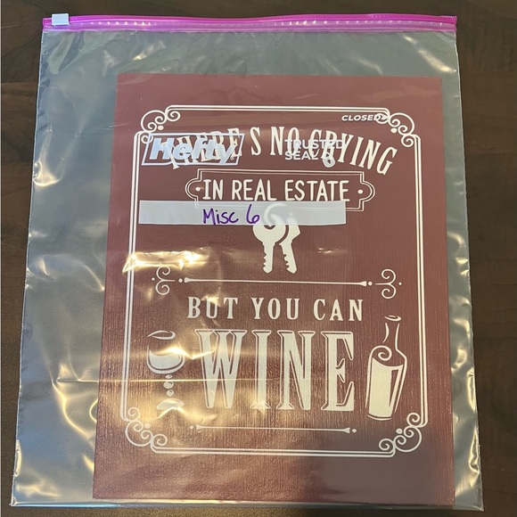 Office decor There’s No Crying in Real Estate But You Can Wine 11 x 14 - Picture 4 of 4